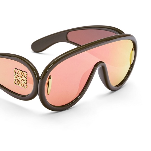 Khaki Wave mask sunglasses - Picture 4 of 5